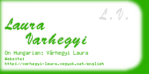 laura varhegyi business card